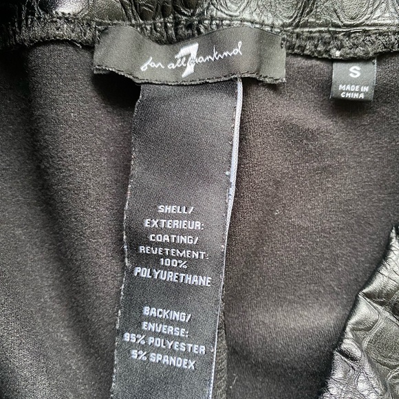 7 For All Mankind Faux Leather Croc Embossed Leggings - Picture 7 of 10